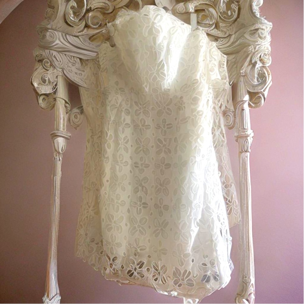 Milly of New York white floral eyelet strapless dress Size 6